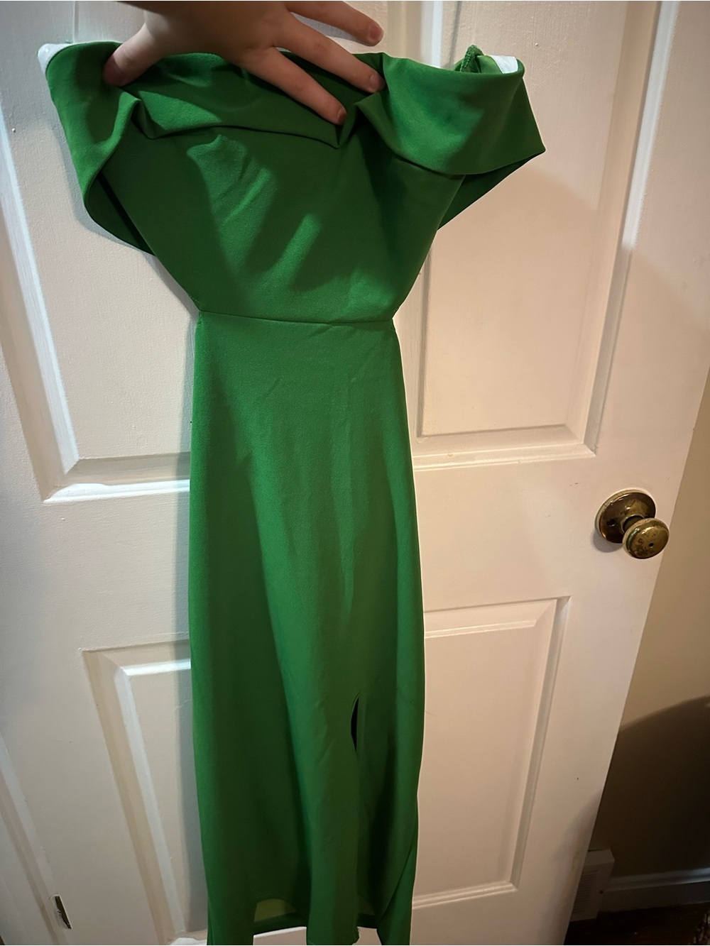 Hello Molly One-Shoulder Emerald Green Evening Dress